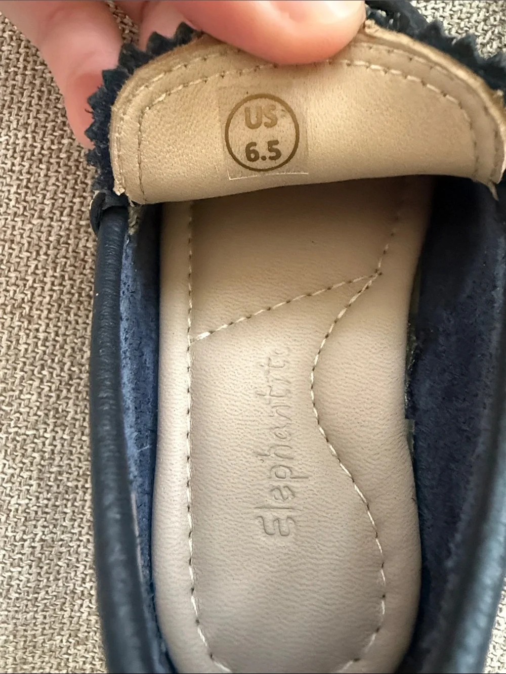 Elephantito Club Loafers Navy Leather Size 6.5 Toddler NWOT